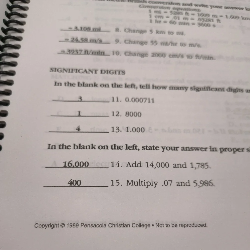 Abeka Physics: The Foundational Science Solution Key Test